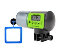 Malloy Smart Automatic Fish Feeder Feeding Circle Fish Tank Auto Feeding Dispenser Fish Automatic Feeder LCD Indicates Aquarium Accessories-A