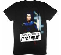Malloy The Boys Homelander Whatever I Want Adults T Shirt Men's Breathable Cotton Crew Neck Plain Tee Tops Black XXL