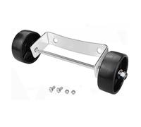 Malloy Universal Patio Heater Wheel Kit-Stainless Steel Silver Bracket + Black Wheels,Patio Tall Propane Gas Patio Heater Wheel