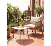 Malme Extra Large Outdoor Side Table for Balcony & Patio in White