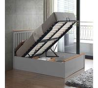 Malmo Grey Wooden Ottoman Storage Bed Double Grey