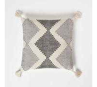 Malmo Handwoven Textured Grey & Black Cushion 45 x 45 cm