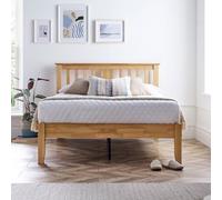Time4sleep Malmo Oak Finish Wooden Bed Frame in Light Oak | Size: Double Time4sleep Light Oak Double