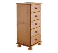 Malmo Stained Pine 5 Drawer Chest Of Drawers (H)901mm (W)441mm (D)383mm