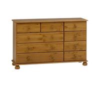 Malmo Stained Pine 9 Drawer Chest Of Drawers (H)741mm (W)1206mm (D)383mm