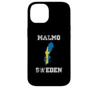 Malmo Sweden Vintage Sweden Flag Map Design Case for iPhone 14