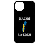 Malmo Sweden Vintage Sweden Flag Map Design Case for iPhone 14 Plus