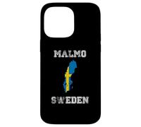 Malmo Sweden Vintage Sweden Flag Map Design Case for iPhone 14 Pro Max