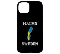 Malmo Sweden Vintage Sweden Flag Map Design Case for iPhone 15 Plus