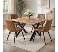 Malmo Tan Swivel Dining Chair Modern Scandinavian Comfort
