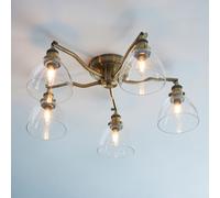 Malo 5 Ceiling Light aged brass