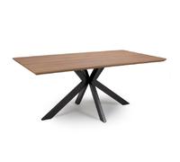 malone large wooden rectangular dining table in light walnut