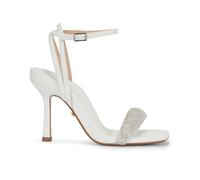MALOW LONDON Women's Taylor Heel Sandals Buckle Polyurethane Open Toe Stiletto Shoes in White | Size: 5 MALOW LONDON White 5