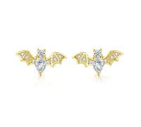 MALOYANVE Bat Stud Earrings for Women Crystal Gothic Halloween Bat Earrings Tiny Punk Rock Vampire Bats Flying Animal Studs Spooky Goth Halloween Holiday Jewelry Gift , M, Metal, No Gemstone
