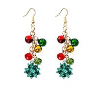 MALOYANVE Christmas Earrings for Women Cute Handmade Acrylic Lightweight Colorful Christmas Gingerbread Man Candy Cane Tree Cake Jingle Bell Santa Claus Reindeer Dangle Drop Holiday Earrings Xmas