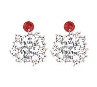 MALOYANVE Christmas Earrings for Women Cute Handmade Acrylic Lightweight Colorful Christmas Gingerbread Man Candy Cane Tree Cake Jingle Bell Santa Claus Reindeer Dangle Drop Holiday Earrings Xmas