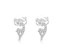 MALOYANVE Crystal Christmas Earrings Elegant Handmade Sparkly Maple Leaf Red Green Tree Reindeer Star Glitter Stud Earrings Festival Holiday Jewelry for Women Ladies, L, Zinc, crystal