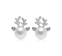 MALOYANVE Crystal Christmas Earrings Elegant Handmade Sparkly Maple Leaf Red Green Tree Reindeer Star Glitter Stud Earrings Festival Holiday Jewelry for Women Ladies, L, Zinc, crystal