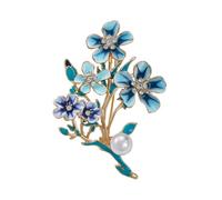 MALOYANVE Forget Me Not Flower Brooch Pin Blue Flower Brooch | Support Alzheimer's Awareness Gift, for Dementia Campaign,Light Blue Flower Design,Remembrance Sympathy Gift