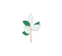 MALOYANVE Four Leaf Brooch for Women Cute Handmade Retro Alloy Green White Four Leaf Clover Clover Plant Statement Lapel Brooch Pin Lucky Irish St. Patrick's Day Holiday Jewelry, M, Alloy Steel, no