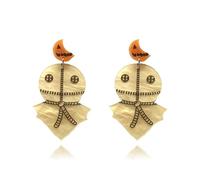 MALOYANVE Ghost Earrings Funny Acrylic Spooky Ghostface Black and White Lightweight Dangle Earrings Halloween Cosplay Jewelry Gifts for Women, Acrylic, No Gemstone