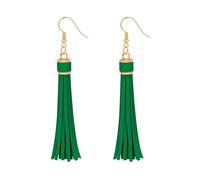 MALOYANVE Leather Layered Tassel Earrings Minimalist Boho Handmade Lightweight Genuine Leather Fringe Dangle Earrings Fashion Jewelry for Women, Extra Large, Leather, No Gemstone