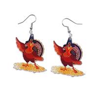 MALOYANVE Maple Earrings for Women Unique Acrylic Lightweight Autumn Red Fall Turkey Pumpkin Maple Leaf Dangle Earrings Maple Leaf Tassels Drop Earrings Thanksgiving Day Party Holiday Trendy Jewelry
