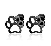 MALOYANVE Paw Stud Earrings for Women Tiny Cute Stainless Steel Gold Silver Plated Small Animal Puppy Paw Dog Cat Pet Hollow Sole Footprint Wedding Statement Cocktail Party Holiday Vacation Stud