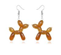 MALOYANVE Resin Sweet Dog Earrings Cute Luminous 3D Lifelike Animal Lovers Handmade Lightweight Dangle Drop Earrings Jewelry for Women Girls Gift Charm Accessories Shining in the Dark, Resin, No