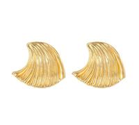MALOYANVE Spiral Earrings for Women Trendy Chunky Vintage Textured Lightweight Statement Heaven Mayhem Spray Wings Stud Earrings Jewelry Gift, Zinc, No Gemstone