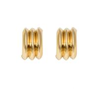 MALOYANVE Spiral Earrings for Women Trendy Chunky Vintage Textured Lightweight Statement Heaven Mayhem Spray Wings Stud Earrings Jewelry Gift, Zinc, No Gemstone