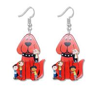 MALOYANVE Teacher Animal Acrylic Dangle Earrings for Women Cute Funny Lightweight Statement Unique Cartoon Drop Earrings Birthday Students Appreciation Jewelry Gifts, Acrylic, No Gemstone
