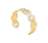 MALOYANVE Western Cuff Bracelet for Women Vintage Silver Gold Bronze Concho Sunburst Engraved Open Cuff Boho Cowgirl Cowboy Jewelry, Adjustable, Metal, no gemstone