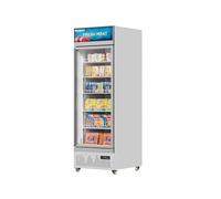 Malphi Commercial Refrigerator with Lighting Box 400Litre Upright Freezer -22℃ to -18℃ Self-Closing Door Display Fridge H1980xD750xW750mm Adjustable Shelves for Ice Cream Meat (White, Single Door)