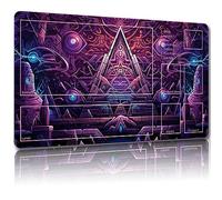 Malqiqi Magic Playmat - 24 x 14 Inches, TCG & Board Game Mat with Zones, Free Storage Bags Included