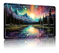 Malqiqi MTG Playmat - 24 x 14 Inches, Free Storage Bags, TCG & Board Game Mat with Zones