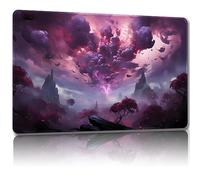 Malqiqi Playmat for MTG, TCG and Board Game Mat, 24 x 14 inches, Purple, Rubber and Polyester, Non-slip