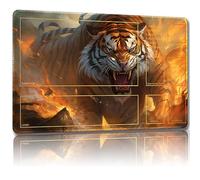 Malqiqi Playmat for MTG, with Free Storage Bags,Game Mat 24 x 14 inches, TCG and Board Game Mat for Cards,Mousepad Desk Mats (Tiger 4-Auxiliary Combat)