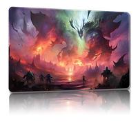 Malqiqi Playmat for MTG, with Free Storage Bags,Game Mat 24 x 14 inches, TCG and Board Game Mat for Cards,Mousepad Desk Mats (Regular)