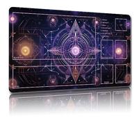 Malqiqi Playmat for MTG, with Free Storage Bags,Game Mat 24 x 14 inches, TCG and Board Game Mat for Cards,Mousepad Desk Mats (with Zones,Magic Mat 22)
