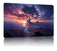 Malqiqi Playmat for MTG, with Free Storage Bags,Game Mat 24 x 14 inches, TCG and Board Game Mat for Cards,Mousepad Desk Mats (Tree 6-Regular)