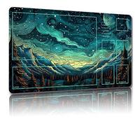 Malqiqi Playmat for MTG, with Free Storage Bags,Game Mat 24 x 14 inches, TCG and Board Game Mat for Cards,Mousepad Desk Mats (with Zones,Magic Mat 1)