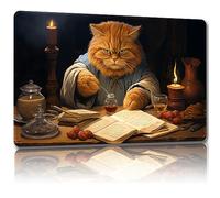 Malqiqi Playmat for MTG, with Free Storage Bags,Game Mat 24 x 14 inches, TCG and Board Game Mat for Cards,Mousepad Desk Mats (Cat 1-Regular)