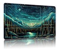 Malqiqi Playmat for MTG, with Free Storage Bags,Game Mat 24 x 14 inches, TCG and Board Game Mat for Cards,Mousepad Desk Mats (with Zones,Magic Mat 8)