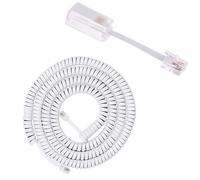 MALSSE 1 Set 360 Degree Rotating Swivels Cord RJ9 Landline Handset Cord Cable Telephone Handset Cord Detanglers