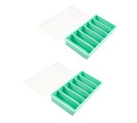 MALSSE 10 Cavity Rectangle Mold Food Silicone with Cover Stackable Design Fits Narrow Mouth Bottles Slow Melting Ice Sticks
