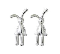 MALSSE 10pcs Adhesive Hare Figurines For Home And Office Decors Sitting Hare Figure Easy To Stick On Smooth Surfaces Stick On Desk