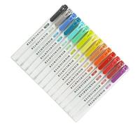 MALSSE 15/25Pcs Double Head Highlighter For Color Coding Noting Broad Obliqued Tip Highlighter Pen Fast Dry For Scrapbooking Pen