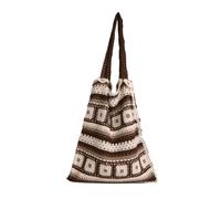 MALSSE 2. Artistic Ethnic Crossbody Purse Breathable Knitted Compartments Adjustable Strap Compact Carry For Adventures Nation Knit Fabric Purse