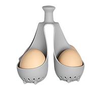 MALSSE 2. Space-Saving 4-Egg Silicone Poaching Stand - Oven Safe, Crack-Proof Design with Drain Cavities & Cold Grip Oven Safe Oocyte Holder
